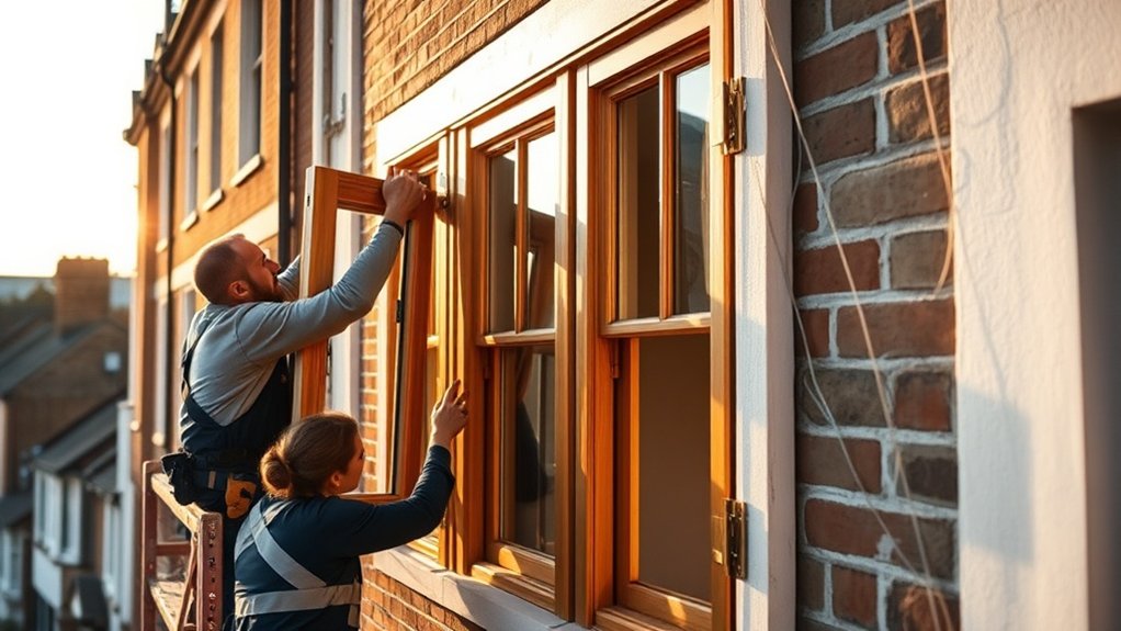 Wooden Window Installation Hornsey