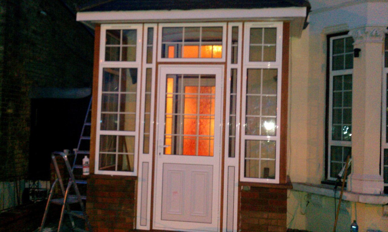 uPVC porch with Georgian bar glazing installed in Hornsey